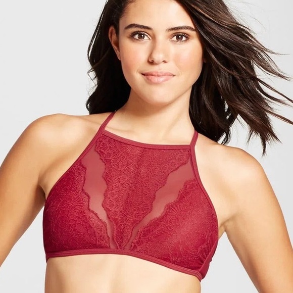 Xhilaration Other - EXHILARATION LACE HIGH NECK BIKINI TOP